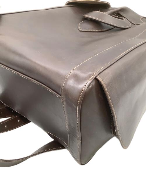 HIROKO HAYASHI（ヒロコ ハヤシ）HIROKO HAYASHI (ヒロコ ハヤシ) レザーリュック ブラウンの古着・服飾アイテム