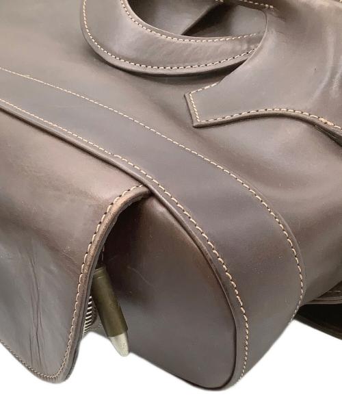 HIROKO HAYASHI（ヒロコ ハヤシ）HIROKO HAYASHI (ヒロコ ハヤシ) レザーリュック ブラウンの古着・服飾アイテム