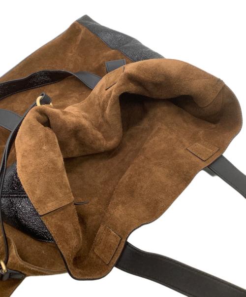 GUCCI（グッチ）GUCCI (グッチ) トートバッグ インターロッキング ブラウン×ブラックの古着・服飾アイテム