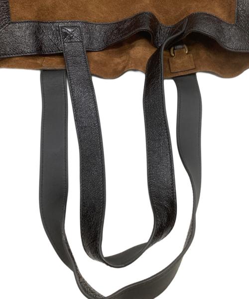 GUCCI（グッチ）GUCCI (グッチ) トートバッグ インターロッキング ブラウン×ブラックの古着・服飾アイテム