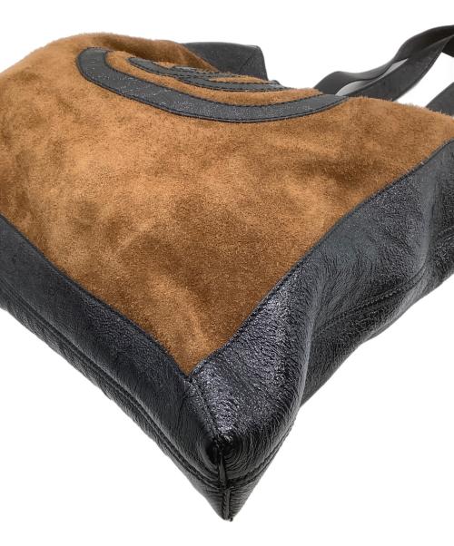 GUCCI（グッチ）GUCCI (グッチ) トートバッグ インターロッキング ブラウン×ブラックの古着・服飾アイテム