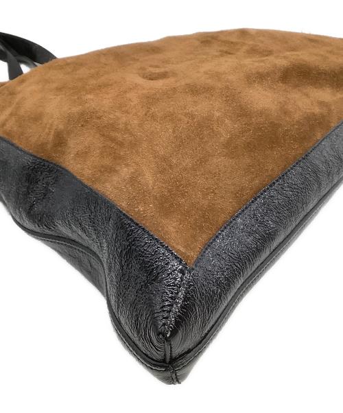 GUCCI（グッチ）GUCCI (グッチ) トートバッグ インターロッキング ブラウン×ブラックの古着・服飾アイテム