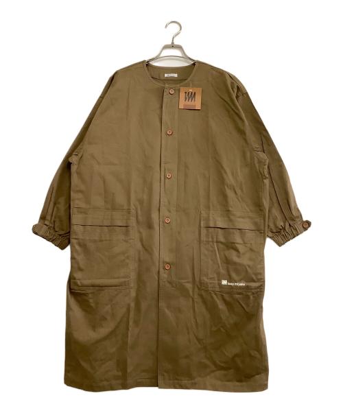 ISSEY MIYAKE（イッセイミヤケ）ISSEY MIYAKE (イッセイミヤケ) 長袖ワンピース　エプロン協会 ブラック サイズ:M-Lの古着・服飾アイテム