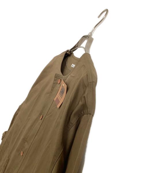 ISSEY MIYAKE（イッセイミヤケ）ISSEY MIYAKE (イッセイミヤケ) 長袖ワンピース　エプロン協会 ブラック サイズ:M-Lの古着・服飾アイテム