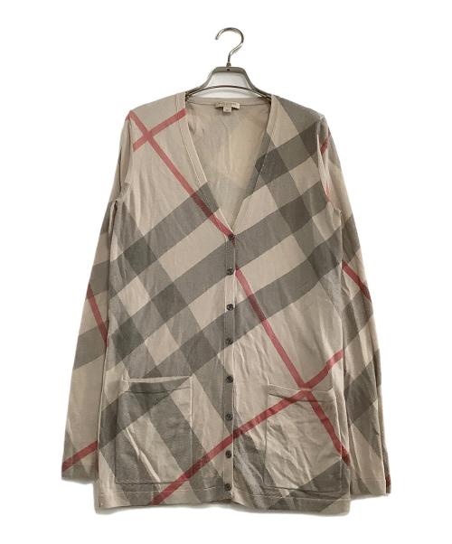 BURBERRY BRIT（バーバリーブリット）BURBERRY BRIT (バーバリーブリット) 薄手カーディガン　チェック ベージュ サイズ:Mの古着・服飾アイテム