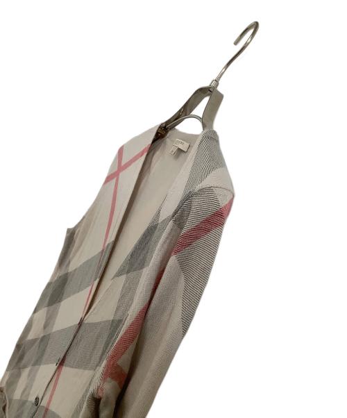 BURBERRY BRIT（バーバリーブリット）BURBERRY BRIT (バーバリーブリット) 薄手カーディガン　チェック ベージュ サイズ:Mの古着・服飾アイテム