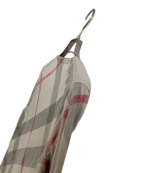 BURBERRY BRIT（バーバリーブリット）BURBERRY BRIT (バーバリーブリット) 薄手カーディガン　チェック ベージュ サイズ:Mの古着・服飾アイテム