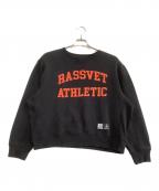 RUSSELL ATHLETICラッセルアスレチック）の古着「スウェット刺繍ワッペン」｜ブラック