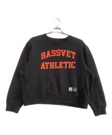 RUSSELL ATHLETIC（ラッセルアスレチック）の古着「スウェット刺繍ワッペン」｜ブラック