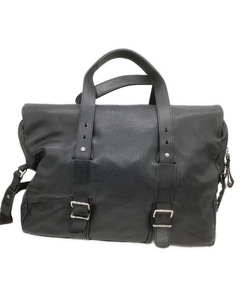 BALLY（バリー）BALLY (バリー) レザーボストンバッグ ブラックの古着・服飾アイテム