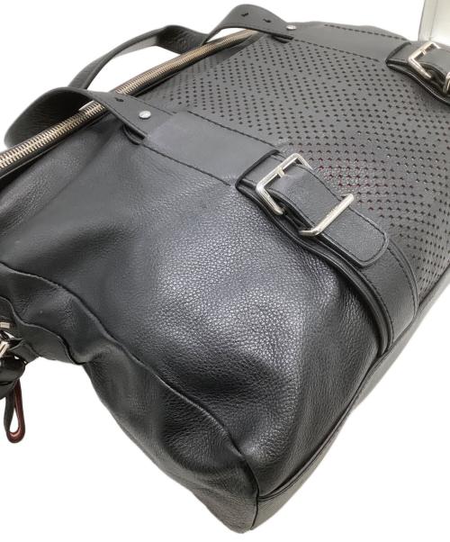 BALLY（バリー）BALLY (バリー) レザーボストンバッグ ブラックの古着・服飾アイテム