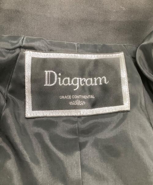 Diagram GRACE CONTINENTAL（ダイアグラム グレースコンチネンタル）Diagram GRACE CONTINENTAL (ダイアグラム グレースコンチネンタル) ジャケット ブラック サイズ:38の古着・服飾アイテム