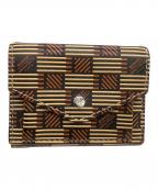 MOREAUモロー）の古着「3つ折り財布」｜ブラウン×ベージュ