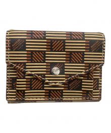 MOREAU（モロー）の古着「3つ折り財布」｜ブラウン×ベージュ