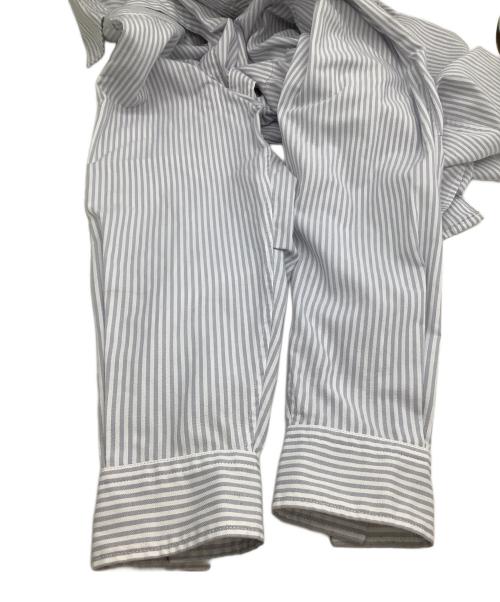 DAIWA（ダイワ）DAIWA (ダイワ) 長袖シャツ　TECH BUTTON DOWN SHIRT L/S STRIPE　ストライプ グレー×ホワイト サイズ:Mの古着・服飾アイテム