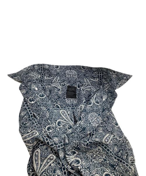 DAIWA（ダイワ）DAIWA (ダイワ) 長袖シャツ　TECH BUTTON DOWN L/S SHIRT　総柄 ブルー×ベージュ サイズ:Mの古着・服飾アイテム