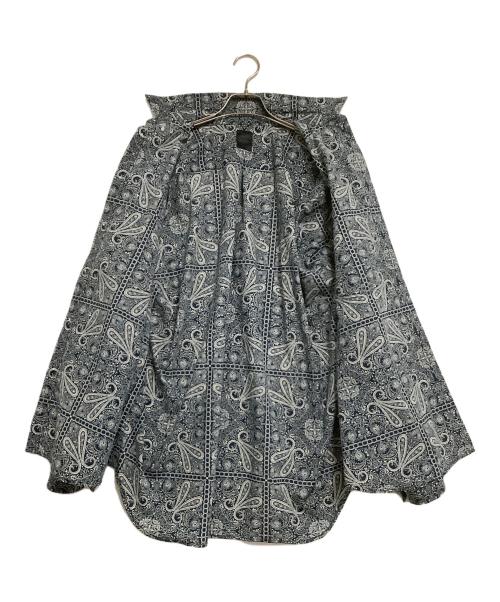 DAIWA（ダイワ）DAIWA (ダイワ) 長袖シャツ　TECH BUTTON DOWN L/S SHIRT　総柄 ブルー×ベージュ サイズ:Mの古着・服飾アイテム