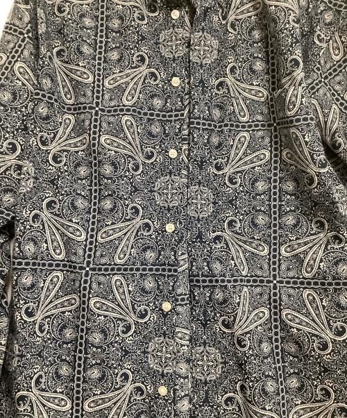 DAIWA（ダイワ）DAIWA (ダイワ) 長袖シャツ　TECH BUTTON DOWN L/S SHIRT　総柄 ブルー×ベージュ サイズ:Mの古着・服飾アイテム