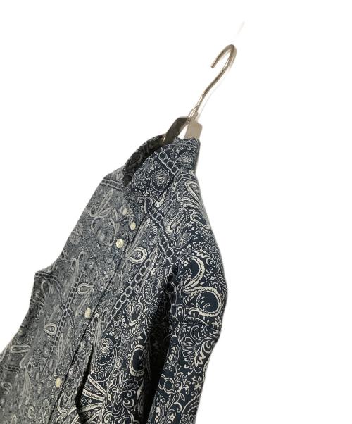 DAIWA（ダイワ）DAIWA (ダイワ) 長袖シャツ　TECH BUTTON DOWN L/S SHIRT　総柄 ブルー×ベージュ サイズ:Mの古着・服飾アイテム