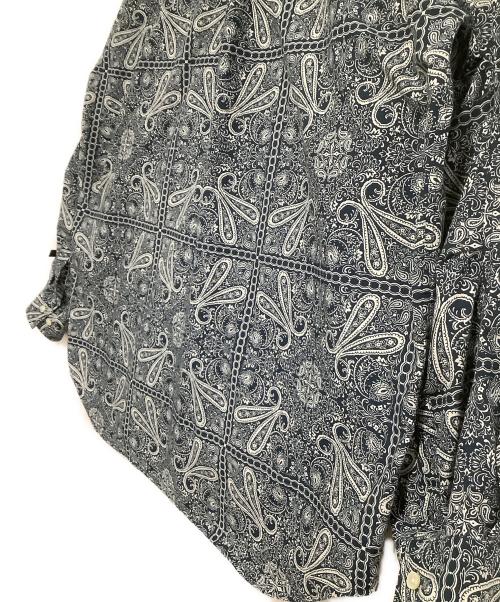 DAIWA（ダイワ）DAIWA (ダイワ) 長袖シャツ　TECH BUTTON DOWN L/S SHIRT　総柄 ブルー×ベージュ サイズ:Mの古着・服飾アイテム