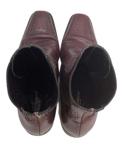 DOLCE & GABBANA（ドルチェ＆ガッバーナ）DOLCE & GABBANA (ドルチェ＆ガッバーナ) サイドゴアブーツ ワインレッド サイズ:5の古着・服飾アイテム