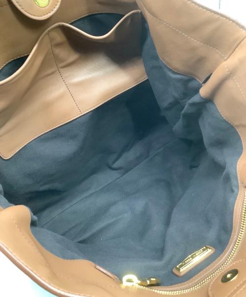 MIU MIU（ミュウミュウ）MIU MIU (ミュウミュウ) レザートートバッグ ブラウンの古着・服飾アイテム