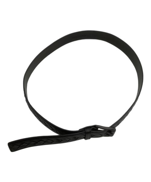 BOTTEGA VENETA（ボッテガベネタ）BOTTEGA VENETA (ボッテガベネタ) レザーベルト ブラックの古着・服飾アイテム