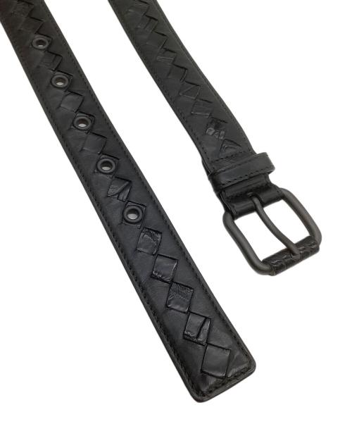 BOTTEGA VENETA（ボッテガベネタ）BOTTEGA VENETA (ボッテガベネタ) レザーベルト ブラックの古着・服飾アイテム