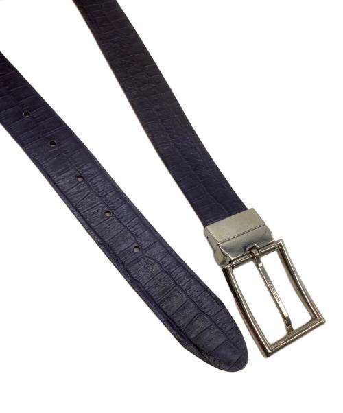 ETRO（エトロ）ETRO (エトロ) レザーベルト クロコ レッド×ブルーの古着・服飾アイテム