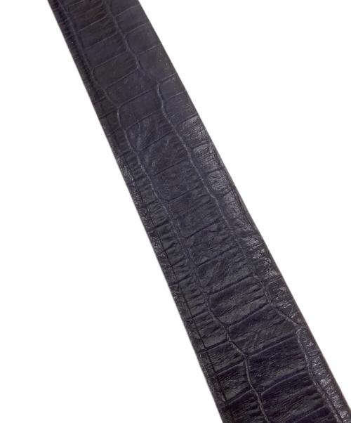 ETRO（エトロ）ETRO (エトロ) レザーベルト クロコ レッド×ブルーの古着・服飾アイテム