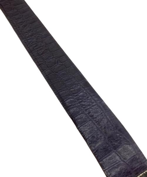 ETRO（エトロ）ETRO (エトロ) レザーベルト クロコ レッド×ブルーの古着・服飾アイテム