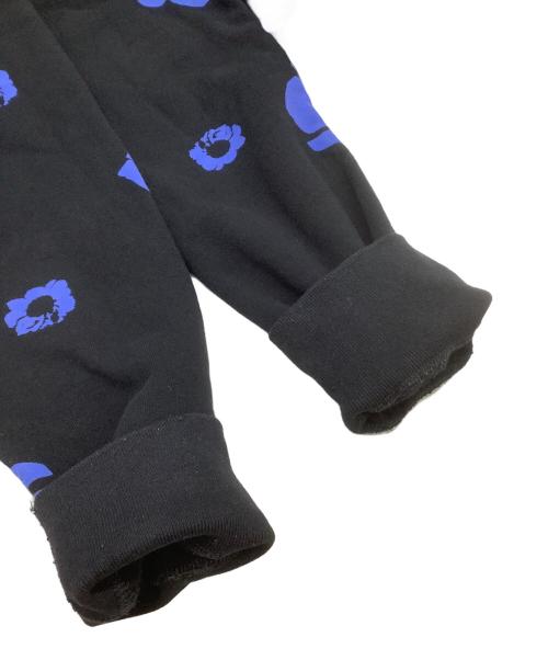 Noah（ノア）Noah (ノア) The Cure (ザ キュア) プルオーバーパーカー　Disintegration Hoodie　花柄 ブラック×ブルー サイズ:Sの古着・服飾アイテム