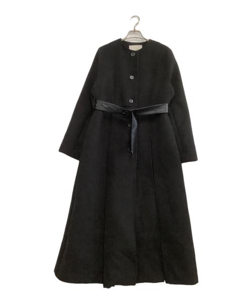 eimy istoire（エイミーイストワール）eimy istoire (エイミーイストワール) ケープコート　	レザースイッチケープセットコート ブラック サイズ:Mの古着・服飾アイテム