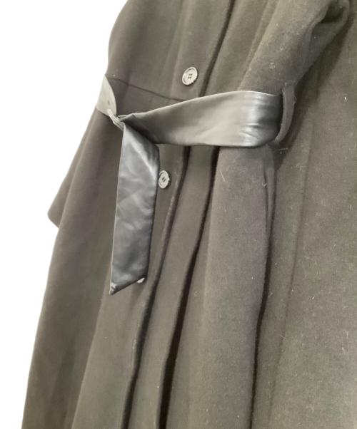 eimy istoire（エイミーイストワール）eimy istoire (エイミーイストワール) ケープコート　	レザースイッチケープセットコート ブラック サイズ:Mの古着・服飾アイテム