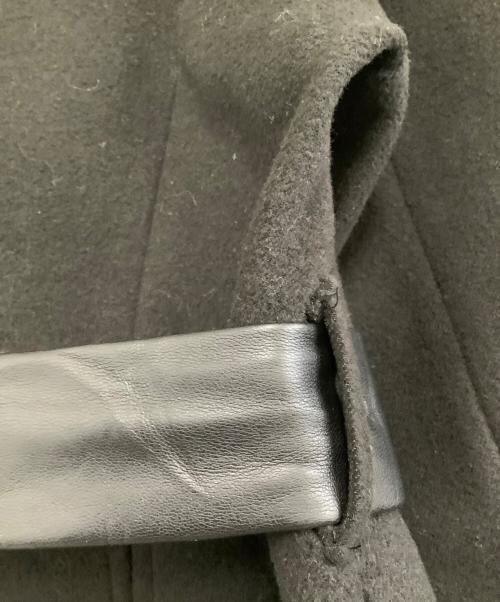 eimy istoire（エイミーイストワール）eimy istoire (エイミーイストワール) ケープコート　	レザースイッチケープセットコート ブラック サイズ:Mの古着・服飾アイテム