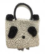 ANTEPRIMAアンテプリマ）の古着「チェーンショルダーバッグ　アニマーレ パンダ/スクエア スモール」｜ホワイト×ブラック