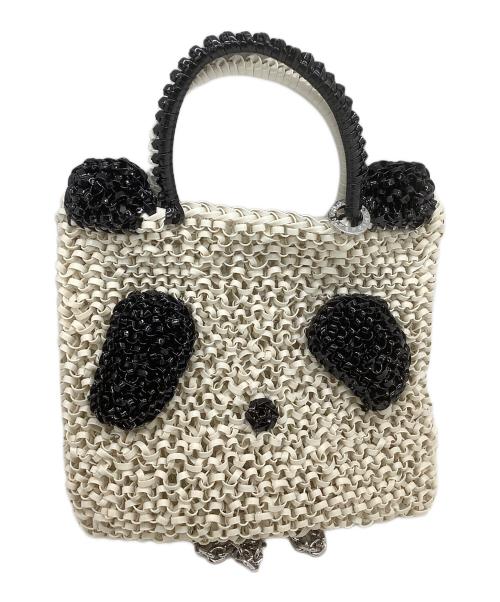 ANTEPRIMA（アンテプリマ）ANTEPRIMA (アンテプリマ) チェーンショルダーバッグ　アニマーレ パンダ/スクエア スモール ホワイト×ブラックの古着・服飾アイテム