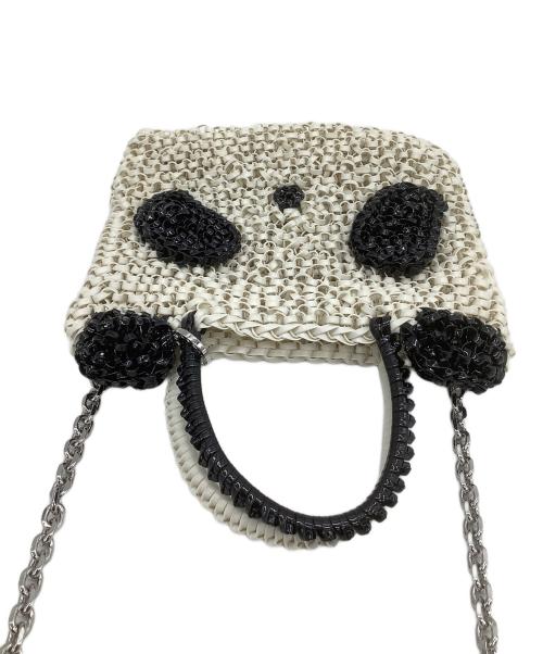 ANTEPRIMA（アンテプリマ）ANTEPRIMA (アンテプリマ) チェーンショルダーバッグ　アニマーレ パンダ/スクエア スモール ホワイト×ブラックの古着・服飾アイテム