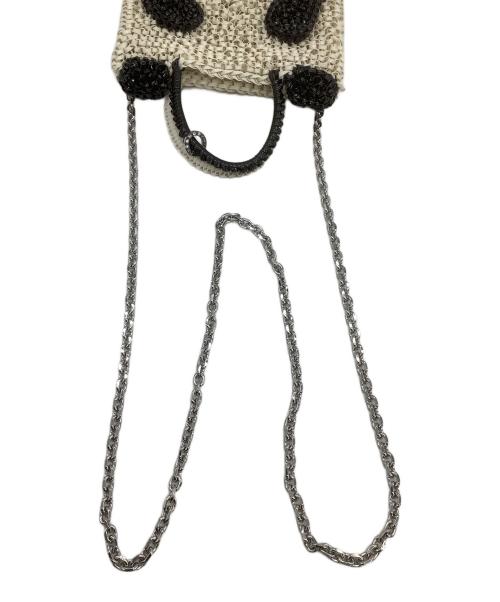 ANTEPRIMA（アンテプリマ）ANTEPRIMA (アンテプリマ) チェーンショルダーバッグ　アニマーレ パンダ/スクエア スモール ホワイト×ブラックの古着・服飾アイテム