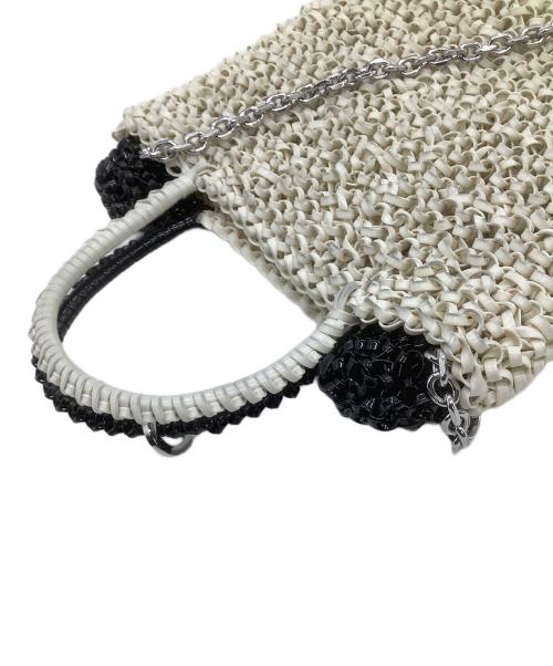 ANTEPRIMA（アンテプリマ）ANTEPRIMA (アンテプリマ) チェーンショルダーバッグ　アニマーレ パンダ/スクエア スモール ホワイト×ブラックの古着・服飾アイテム