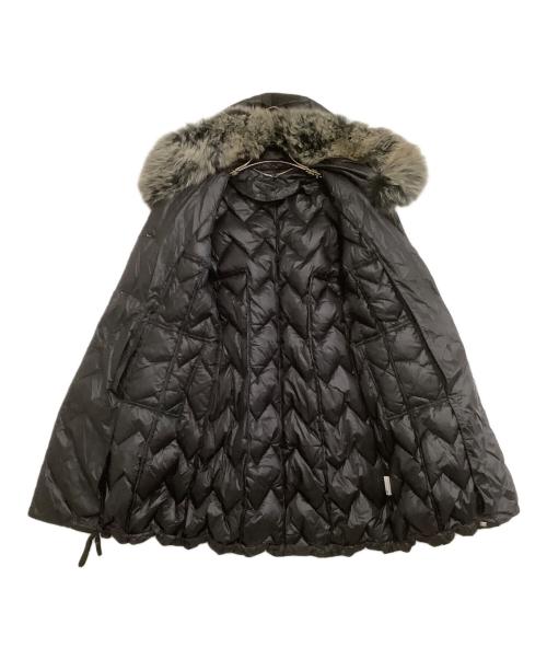 ermanno scervino（エルマノシェルビーノ）ermanno scervino (エルマノシェルビーノ) ロングダウンジャケット ブラック サイズ:38の古着・服飾アイテム