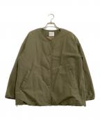 kurashi&trips publishingクラシアンドトリップス パブリッシング）の古着「裏フリースノーカラージャケット」｜オリーブ
