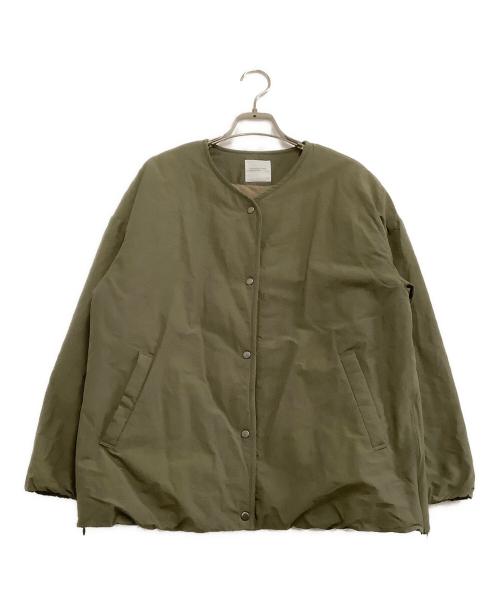 kurashi&trips publishing（クラシアンドトリップス パブリッシング）kurashi&trips publishing (クラシアンドトリップス パブリッシング) 裏フリースノーカラージャケット オリーブ サイズ:表記なしの古着・服飾アイテム