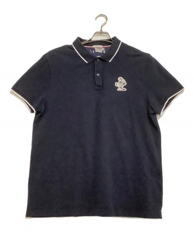 【週末値下げ】モンクレール　MONCLER ポロシャツ　中古品 中古・古着通販】MONCLER (モンクレール) 半袖ポロシャツ ネイビー