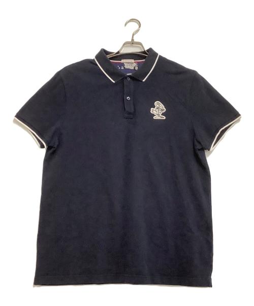 MONCLER（モンクレール）MONCLER (モンクレール) 半袖ポロシャツ ネイビー サイズ:XLの古着・服飾アイテム