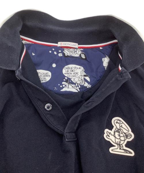MONCLER（モンクレール）MONCLER (モンクレール) 半袖ポロシャツ ネイビー サイズ:XLの古着・服飾アイテム
