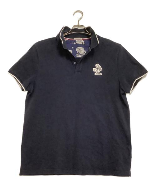 MONCLER（モンクレール）MONCLER (モンクレール) 半袖ポロシャツ ネイビー サイズ:XLの古着・服飾アイテム