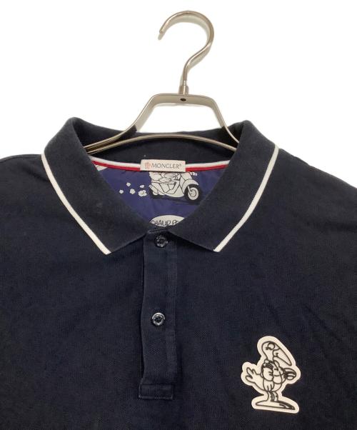 MONCLER（モンクレール）MONCLER (モンクレール) 半袖ポロシャツ ネイビー サイズ:XLの古着・服飾アイテム