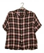 WACKO MARIAワコマリア）の古着「半袖シャツ　オンブレチェック」｜レッド×ブラック