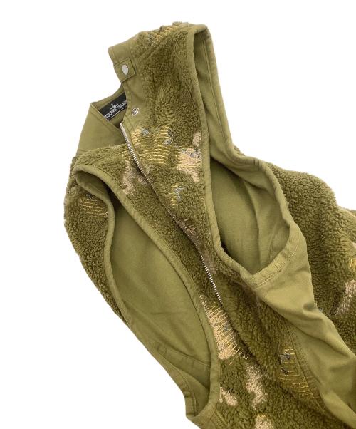STONE ISLAND（ストーンアイランド）STONE ISLAND (ストーンアイランド) メタルボタンベスト　カモフラージュ　シャドウ カーキ サイズ:Lの古着・服飾アイテム
